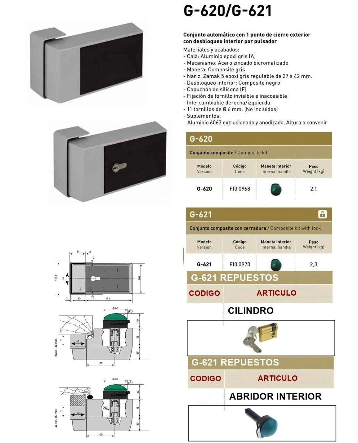 CIERRE CAMARA G-620