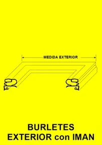 BURLETE EXTERIOR CON IMAN