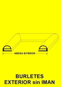 BURLETE EXTERIOR SIN IMAN